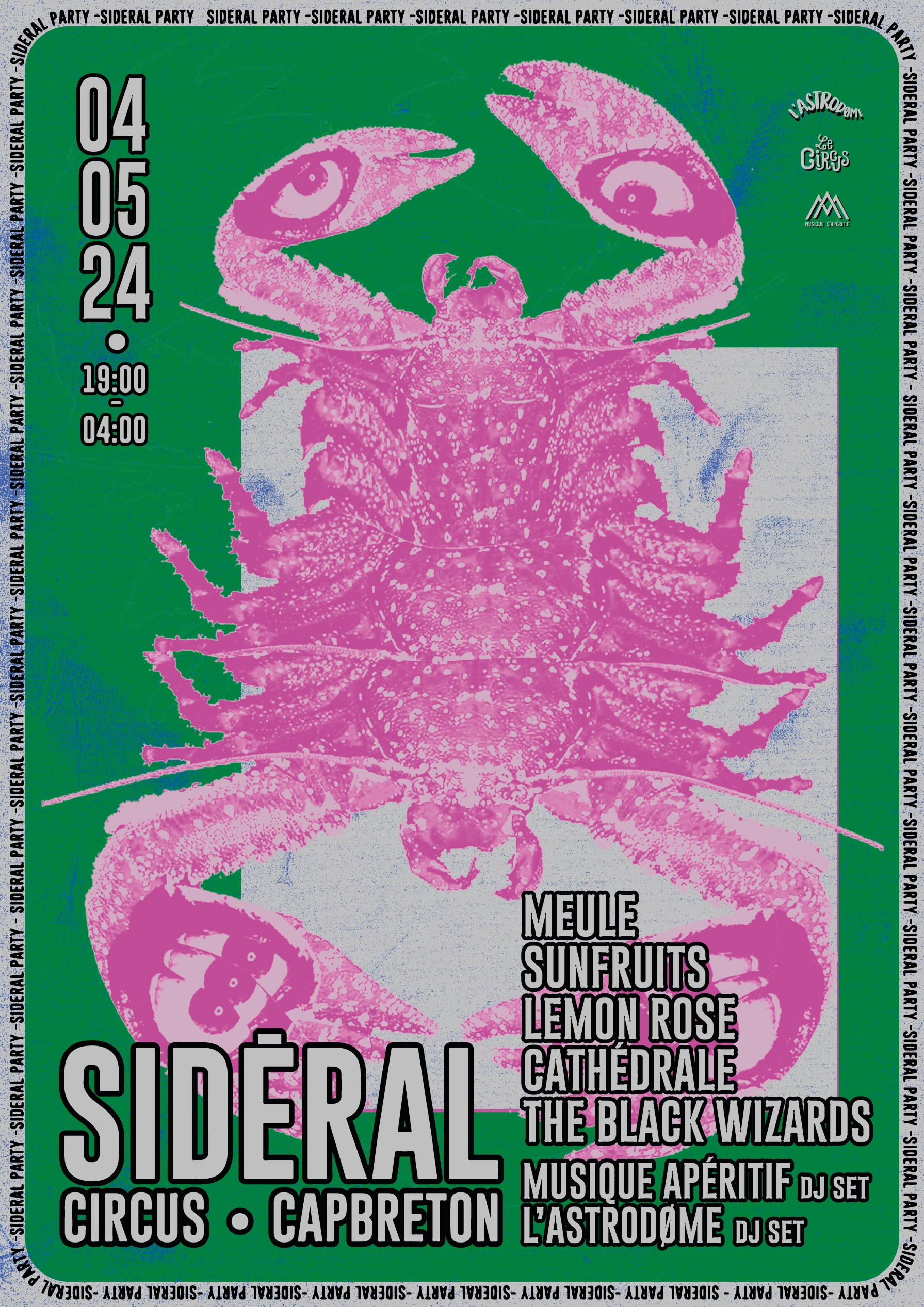 Sidéral Festival Poster - 05 MAI 2024 au Circus Capbreton
